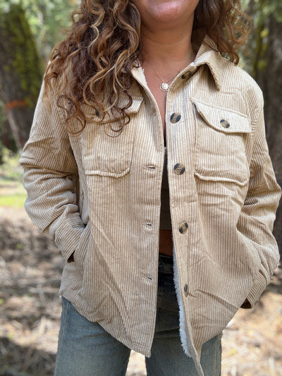 The Woods Corduroy Jacket in Sand