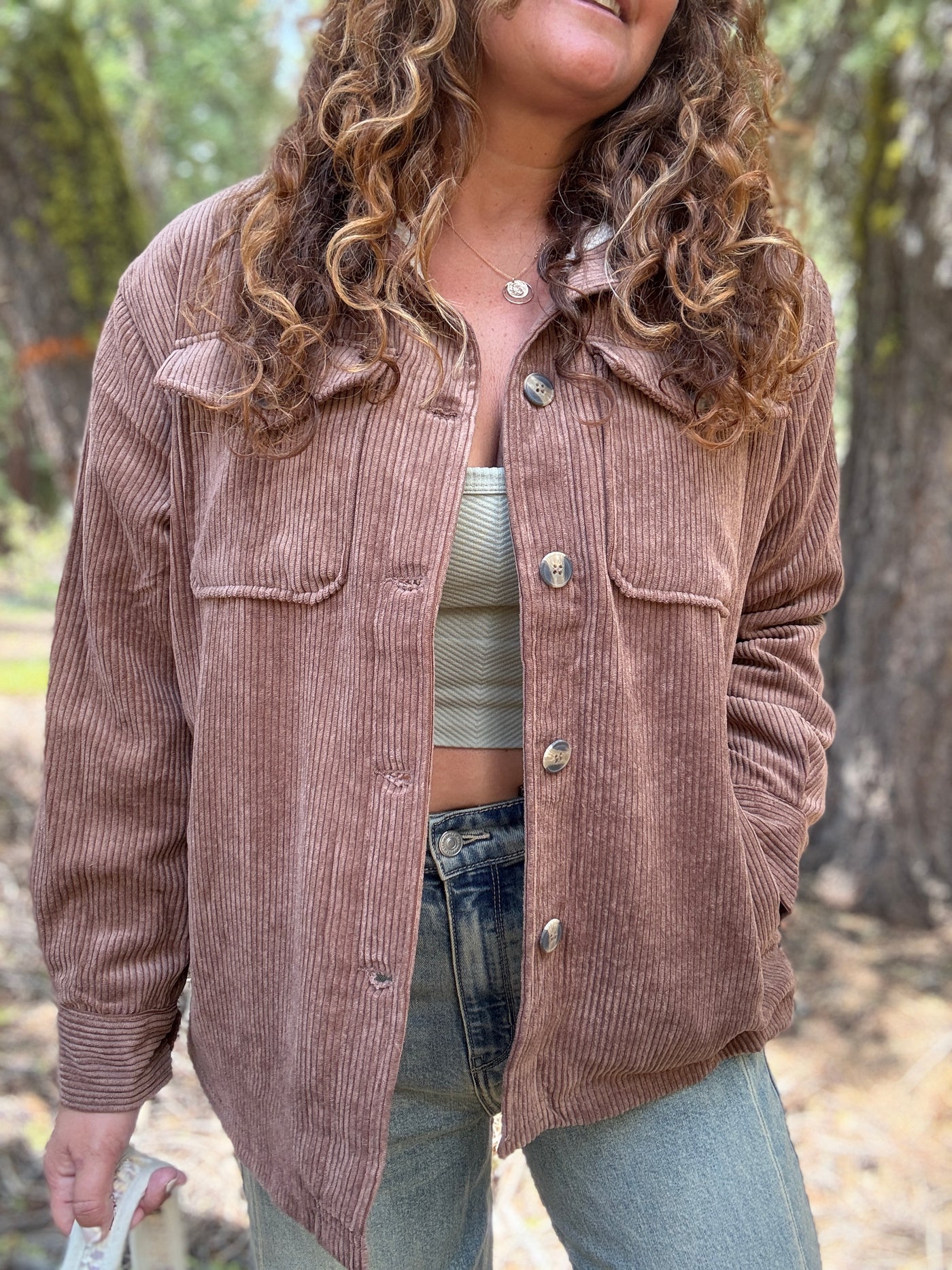 The Woods Corduroy Jacket in Chocolate
