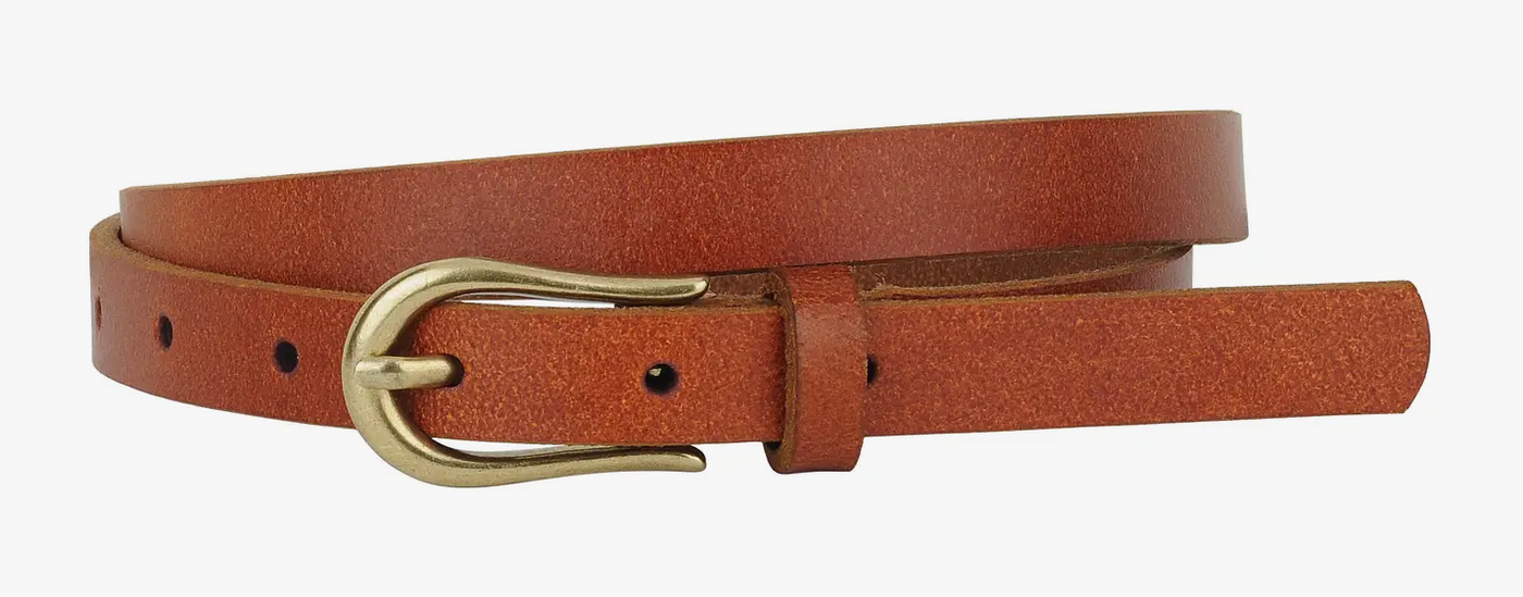 Equestrian Buckle Leather Belt | TAN