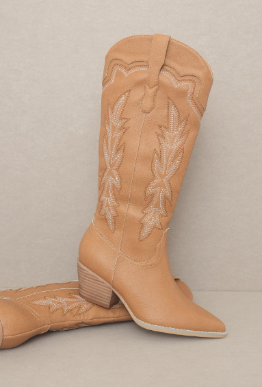 Ainsley - Embroidered Cowboy Boot