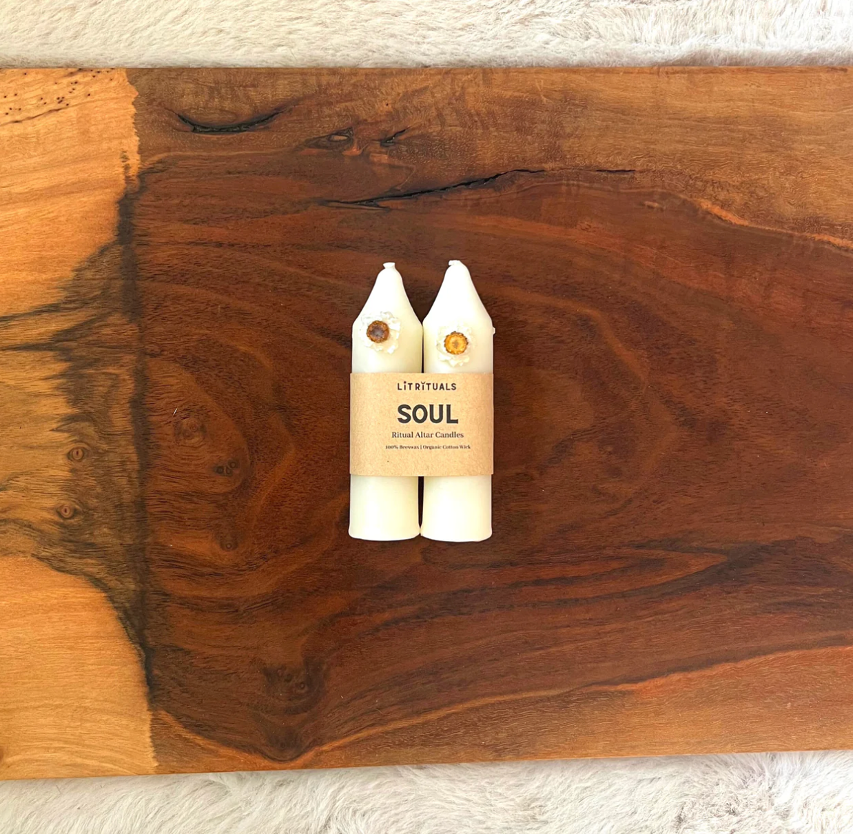 'Soul' Beeswax Altar Candles