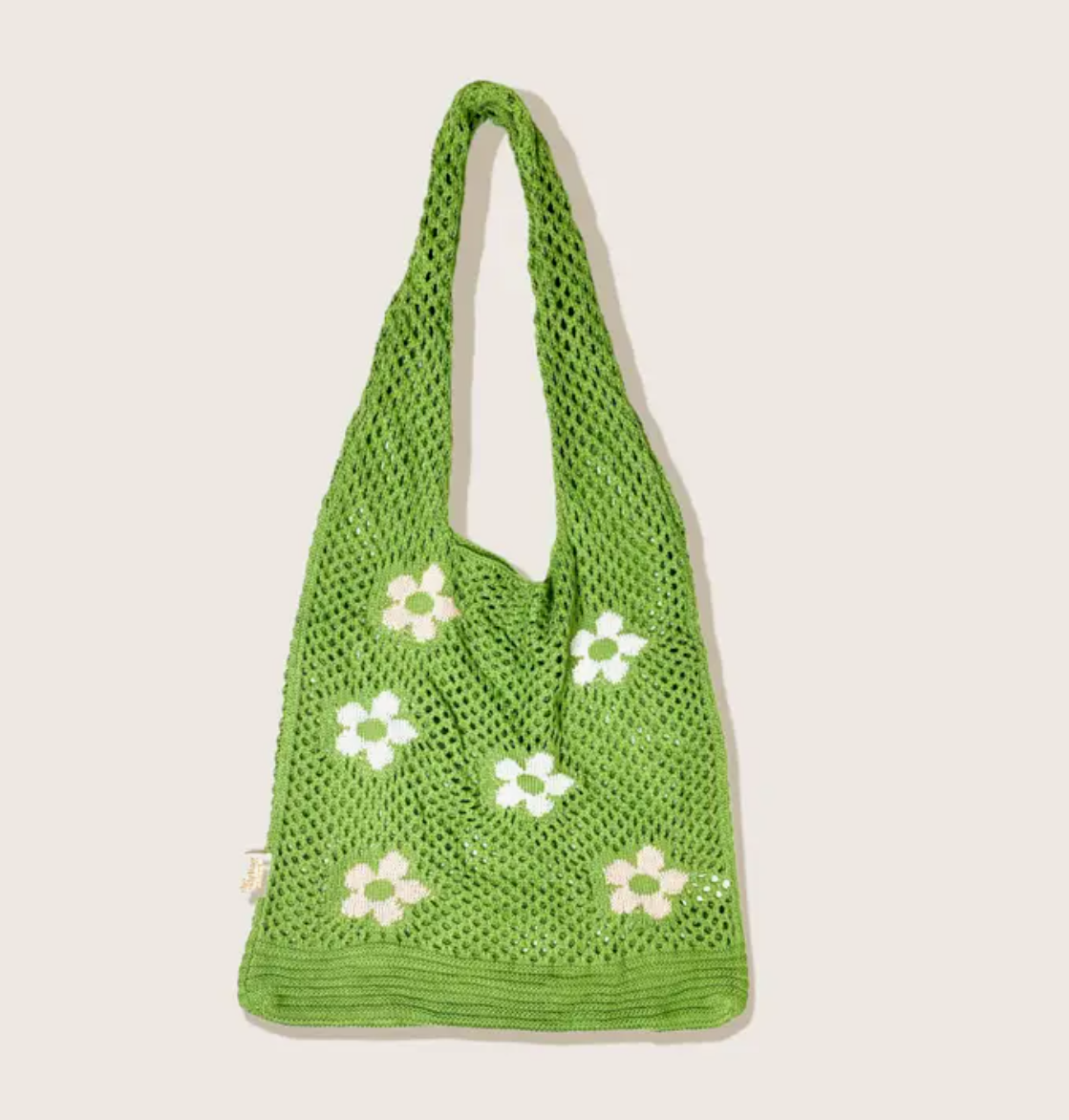 Daisy Mae Crochet Bag in Spring Green