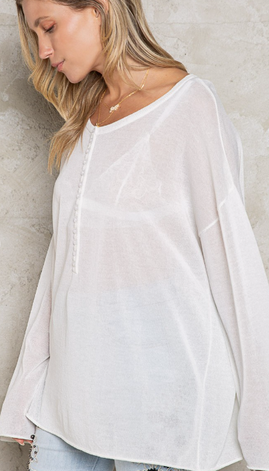 Charlotte Layering Top in White