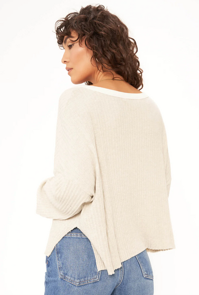 Getaway Notch Neck Sweater Rib Pullover