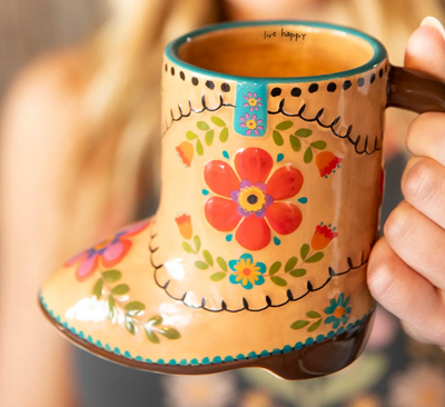 Folk Art Coffee Mug - Betty the Boot