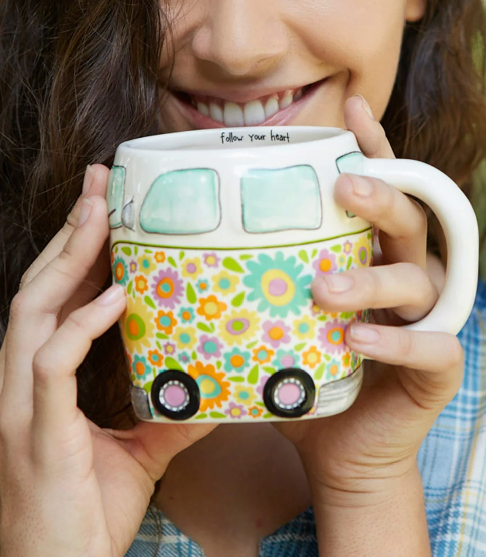 Folk Art Coffee Mug - Daisy The Van