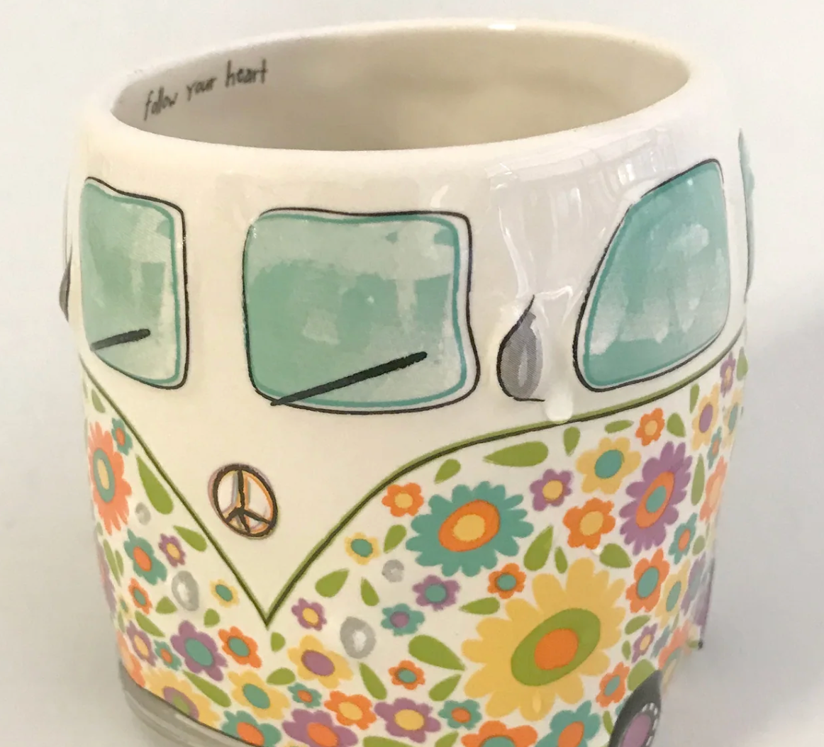 Folk Art Coffee Mug - Daisy The Van