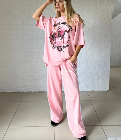 THE CHIDO PANTS - PINK CRAZY. HORSE