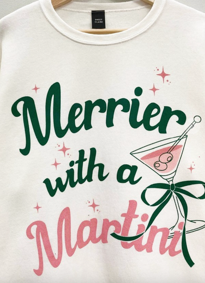 Merrier with a martini Pullover