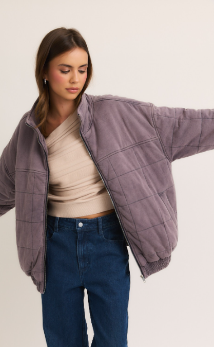 Purple Skies Quilted Jacket