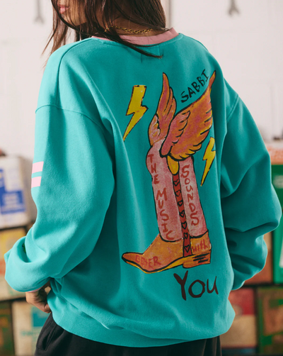 The Born Original v neck Diego jumper In Teal ***pre order!
