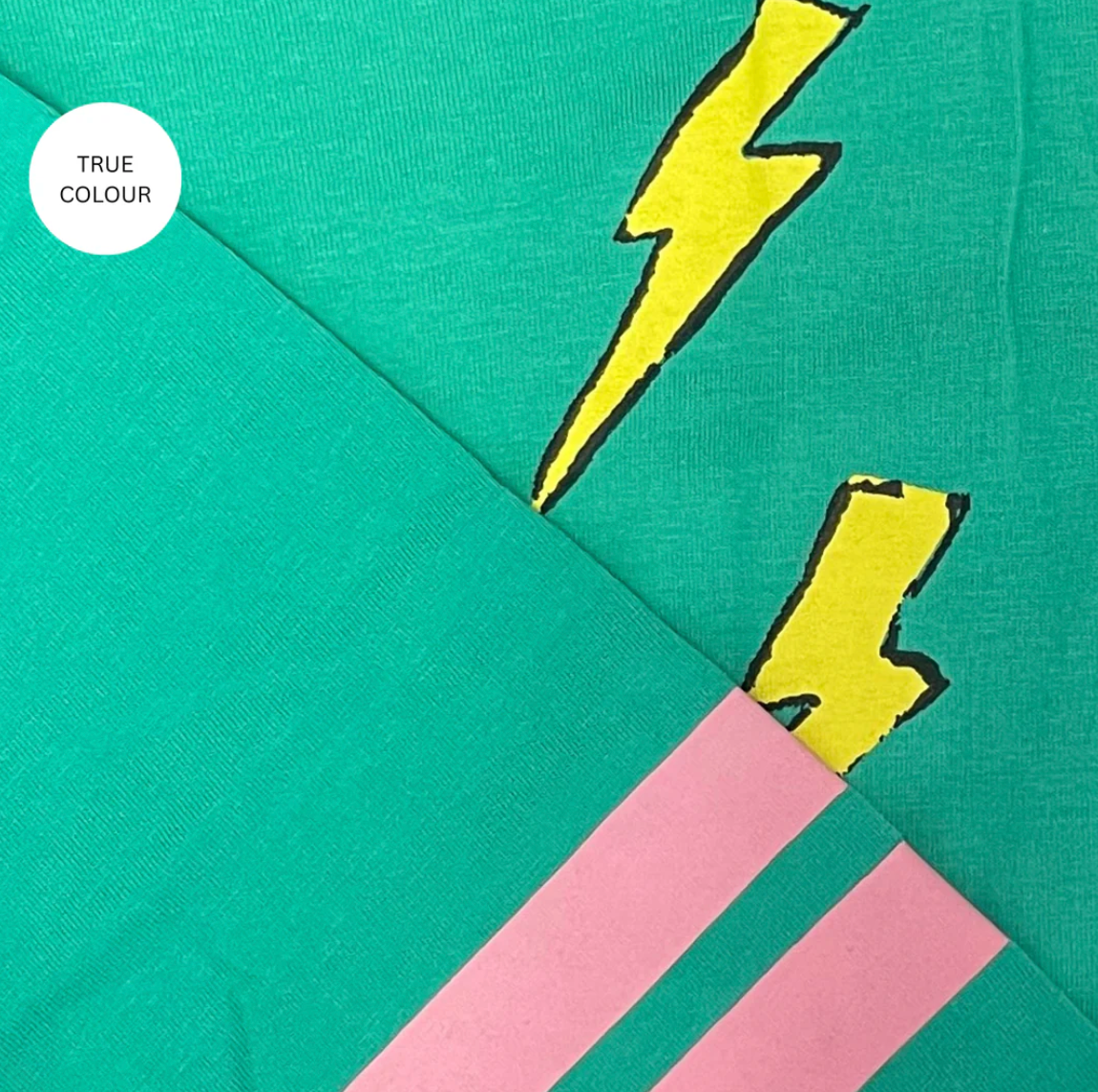 The Very Oversized Born Original Tee -Teal & Pink