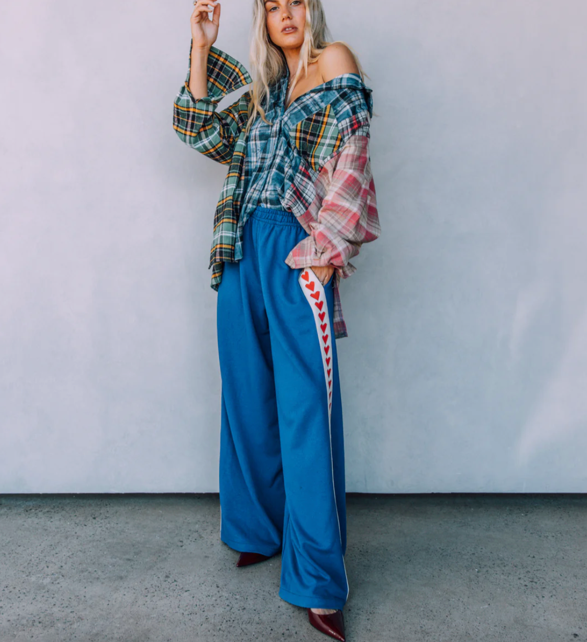 Raving Hearts Pant in Blue