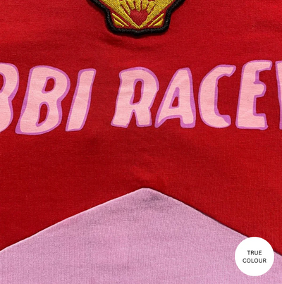 The Long Sleeve Mermaid Racing Tee - Red & Pink