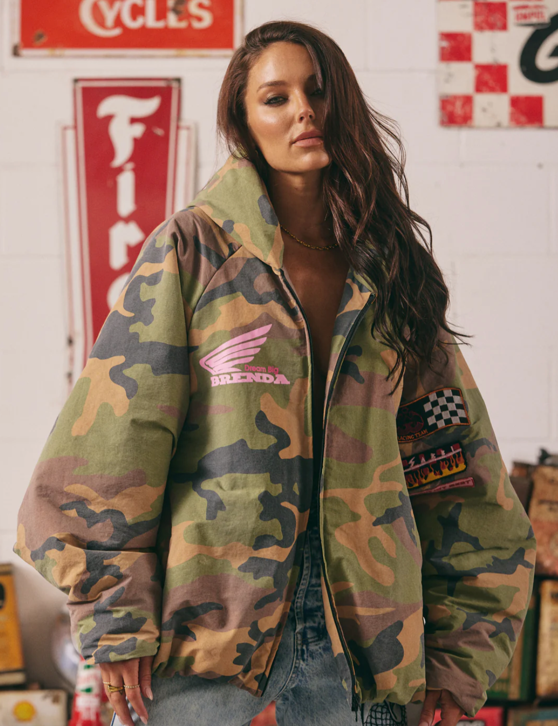 The Be Kind Bomber Jacket - Camo