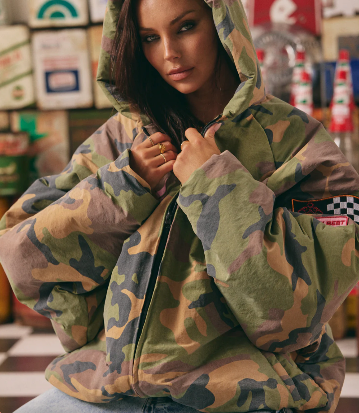 The Be Kind Bomber Jacket - Camo