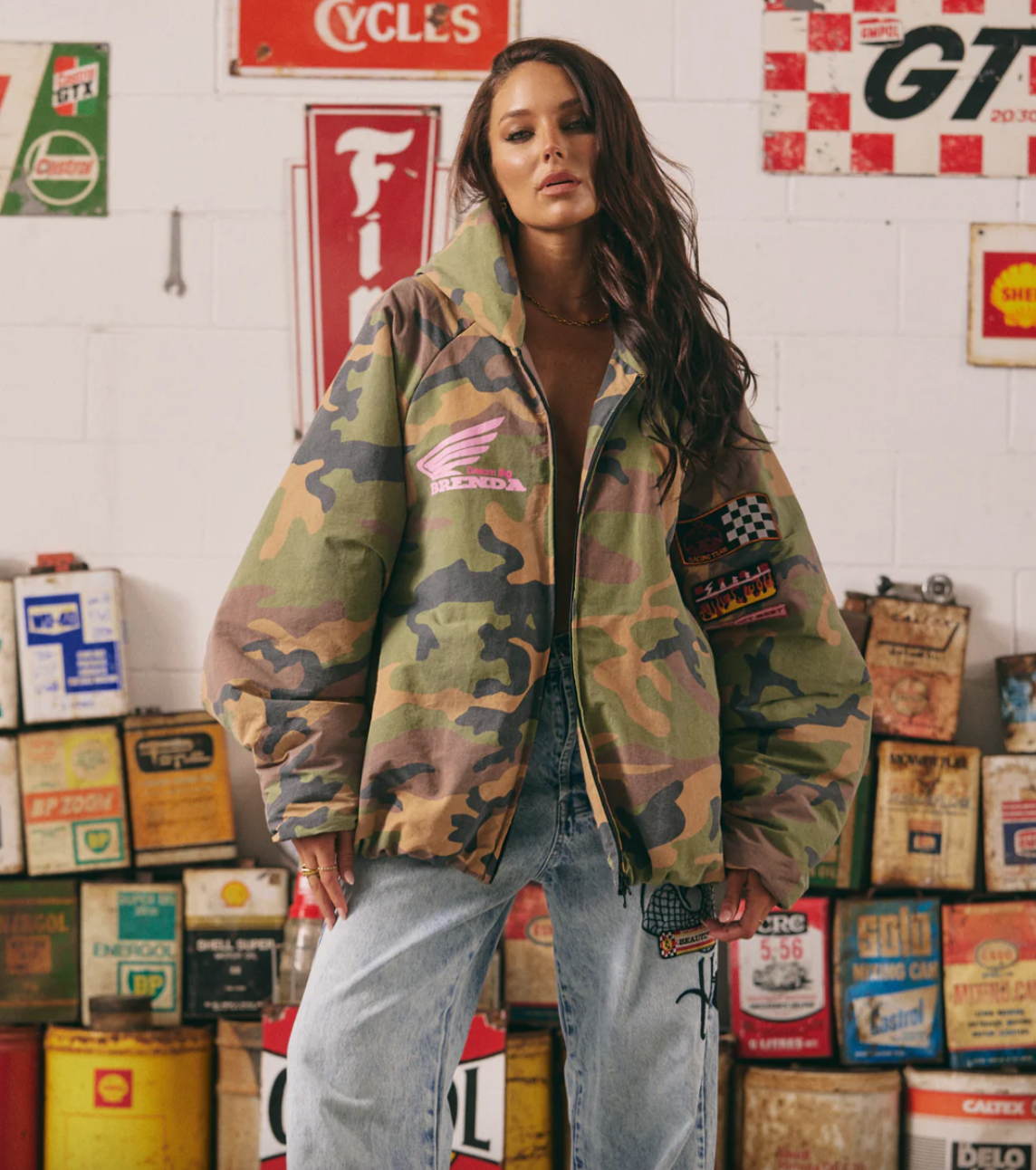 The Be Kind Bomber Jacket - Camo