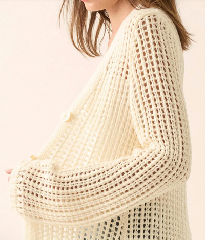 Beautiful Truth Crochet Knit Duster Cardigan