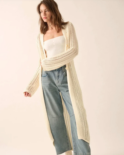 Beautiful Truth Crochet Knit Duster Cardigan
