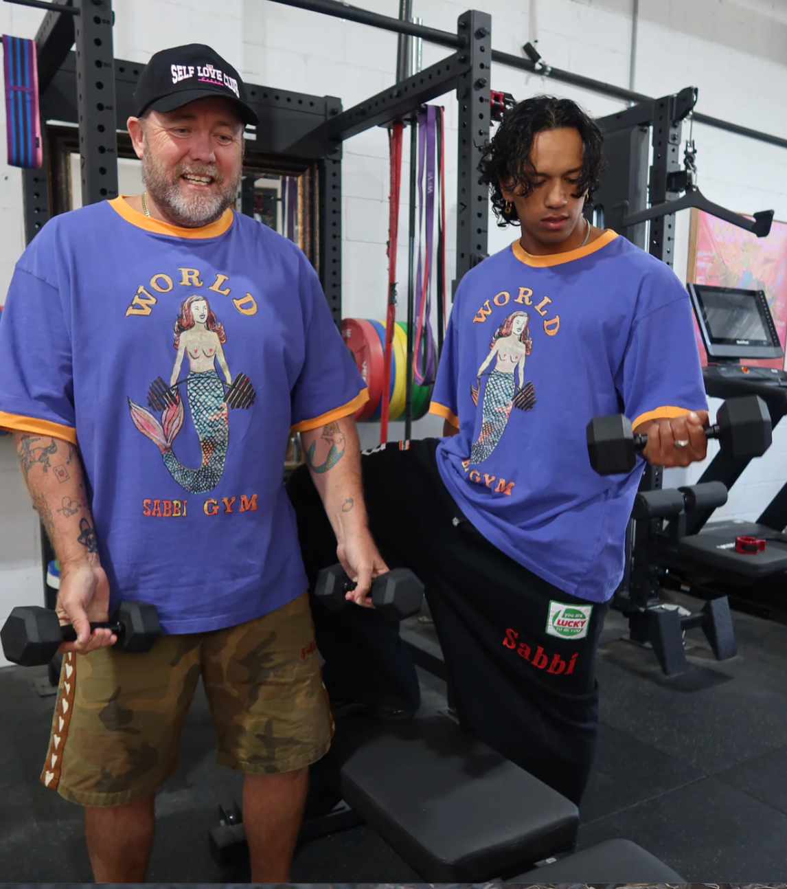 The Very Oversized Extra Fries Gym Tee - Blue