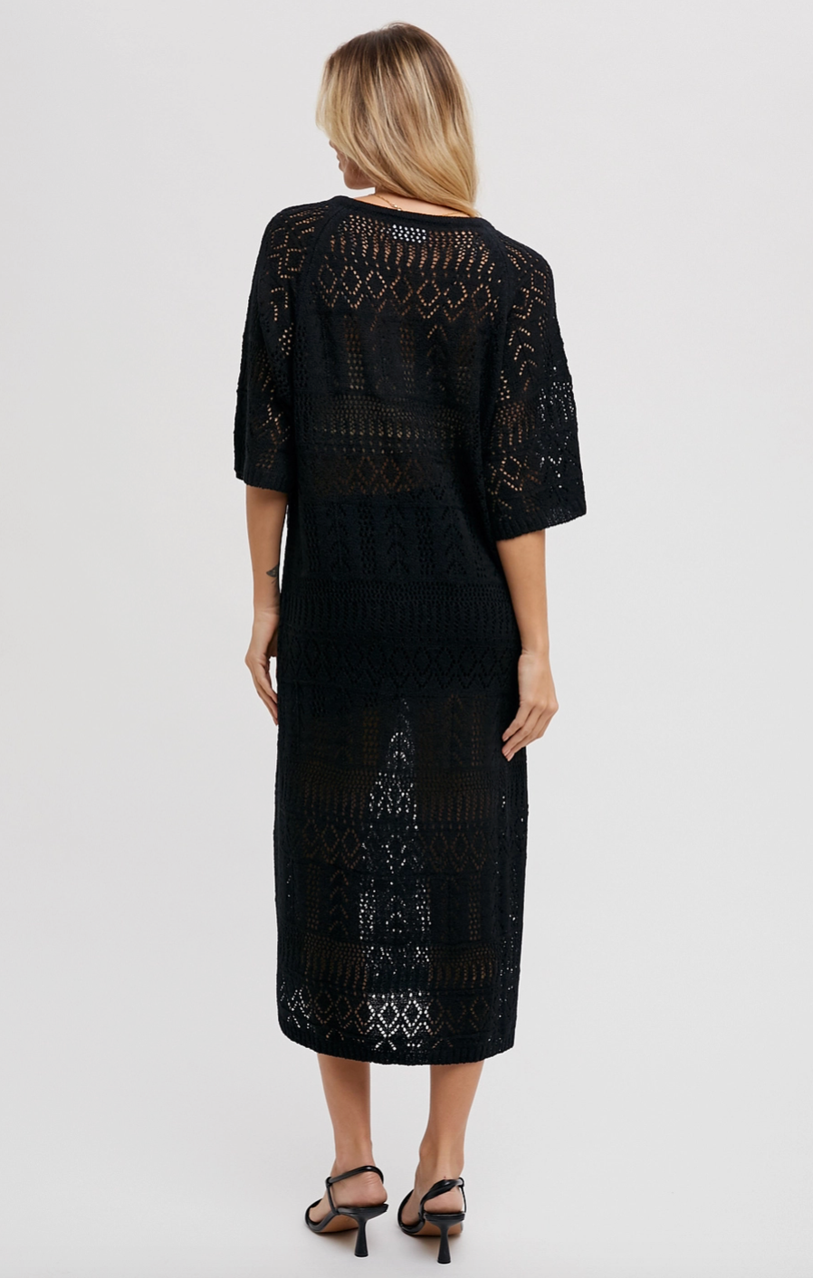 Open-Knit Beach Cover Up Dress