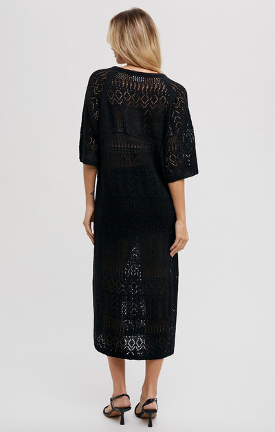 Open-Knit Beach Cover Up Dress