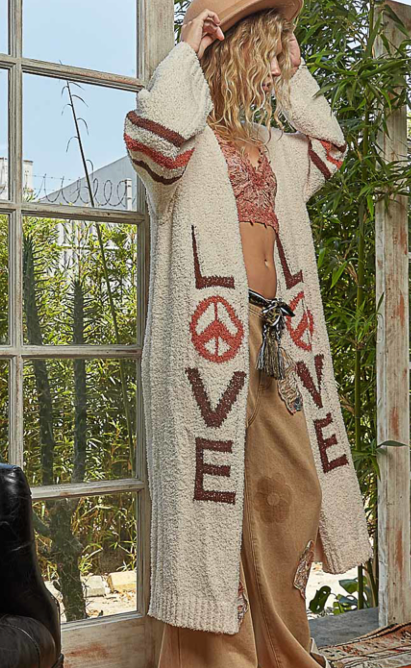 Peace Love Cardi