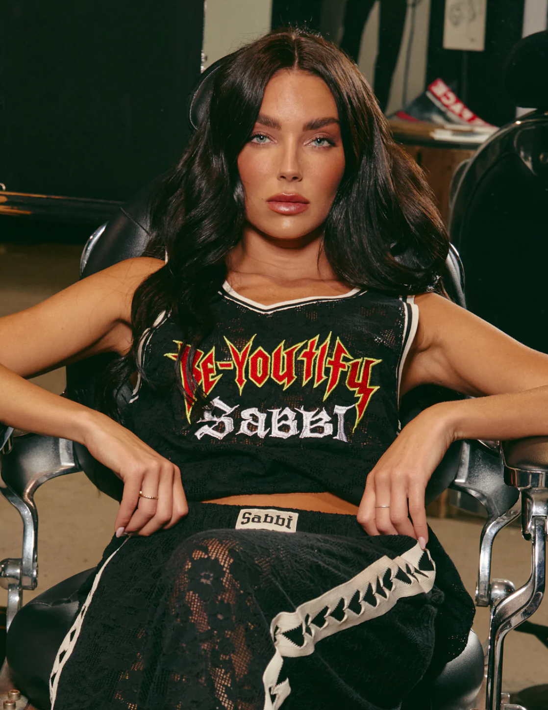 The Be Youtiful Lace Singlet - Black