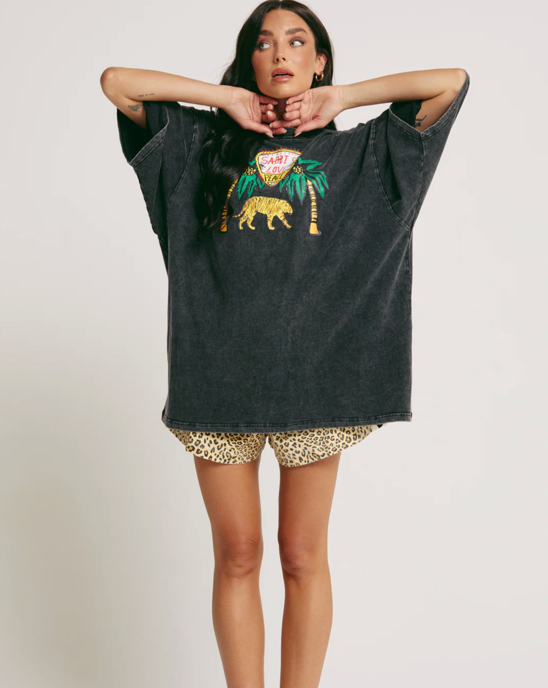 Elephant Safari Tee - Black