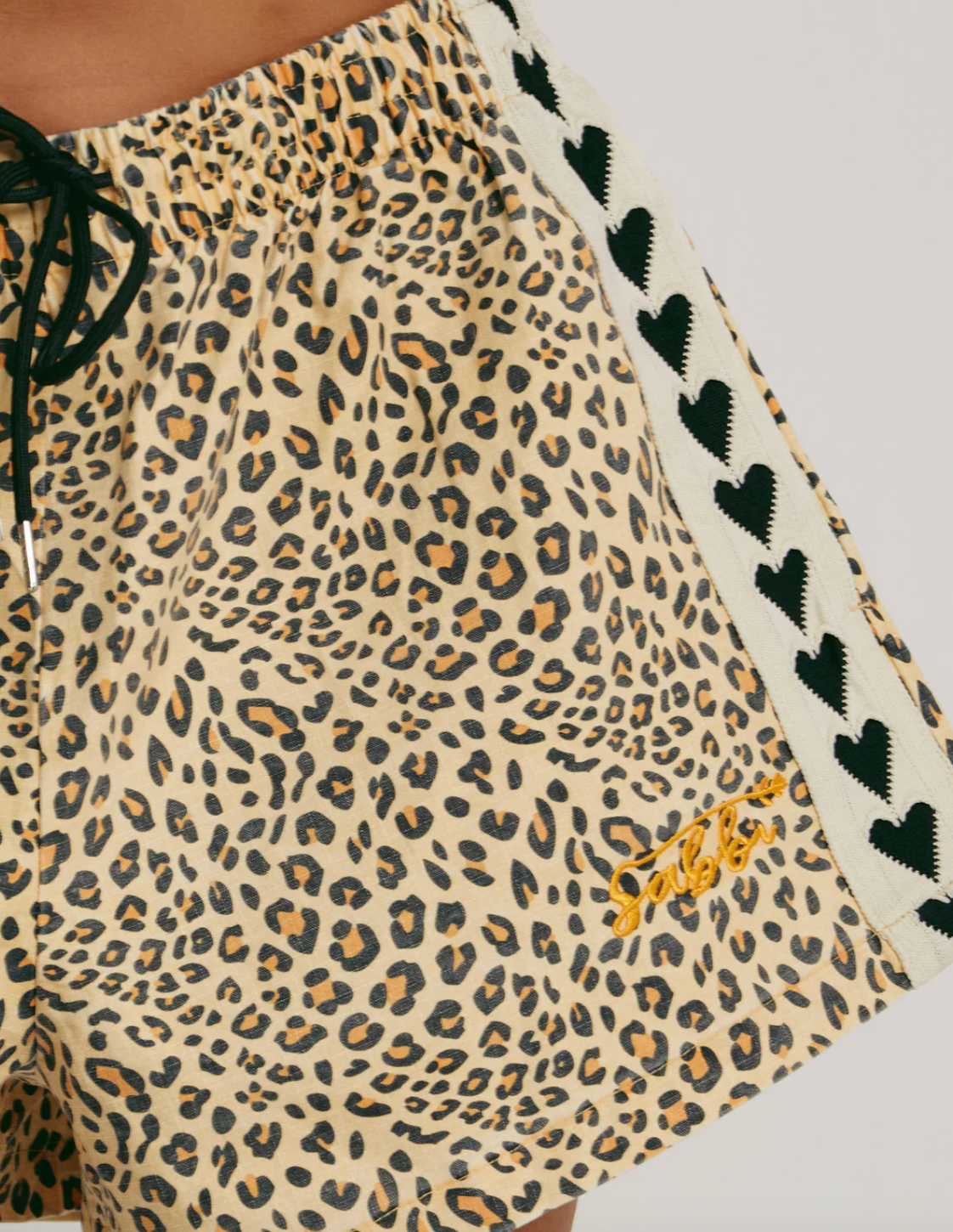 Leopard Drill Mini Shorts