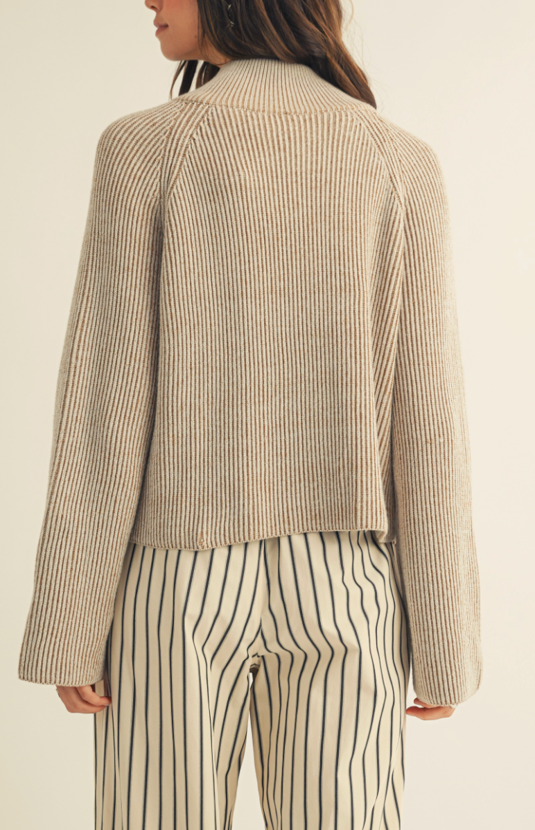 Relaxed Zipper Knit Cadigan