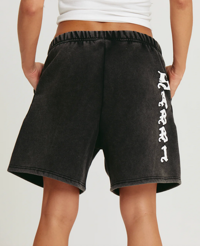 The Happy Hibiscus Shorts - Black