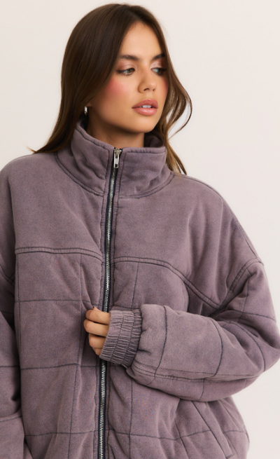 Purple Skies Quilted Jacket