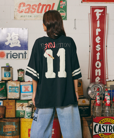 The Very Oversized Love Revolution Tee In Black