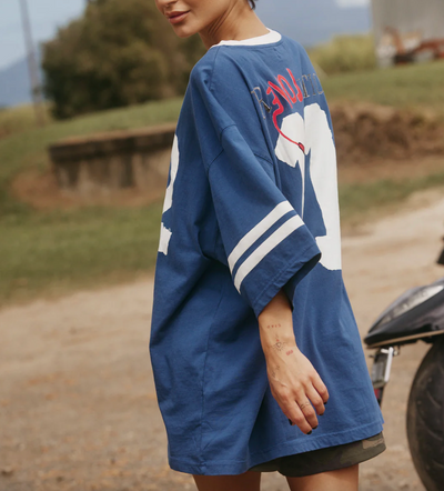 The Very Oversized Love Revolution Tee In Blue **** pre order
