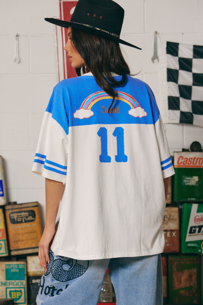 The Boyfriend Fit Pony Club Tee - Blue