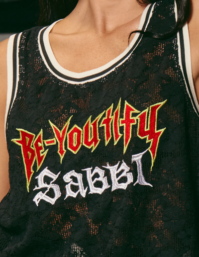 The Be Youtiful Lace Singlet - Black