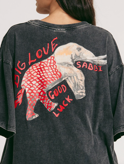 Elephant Safari Tee - Black