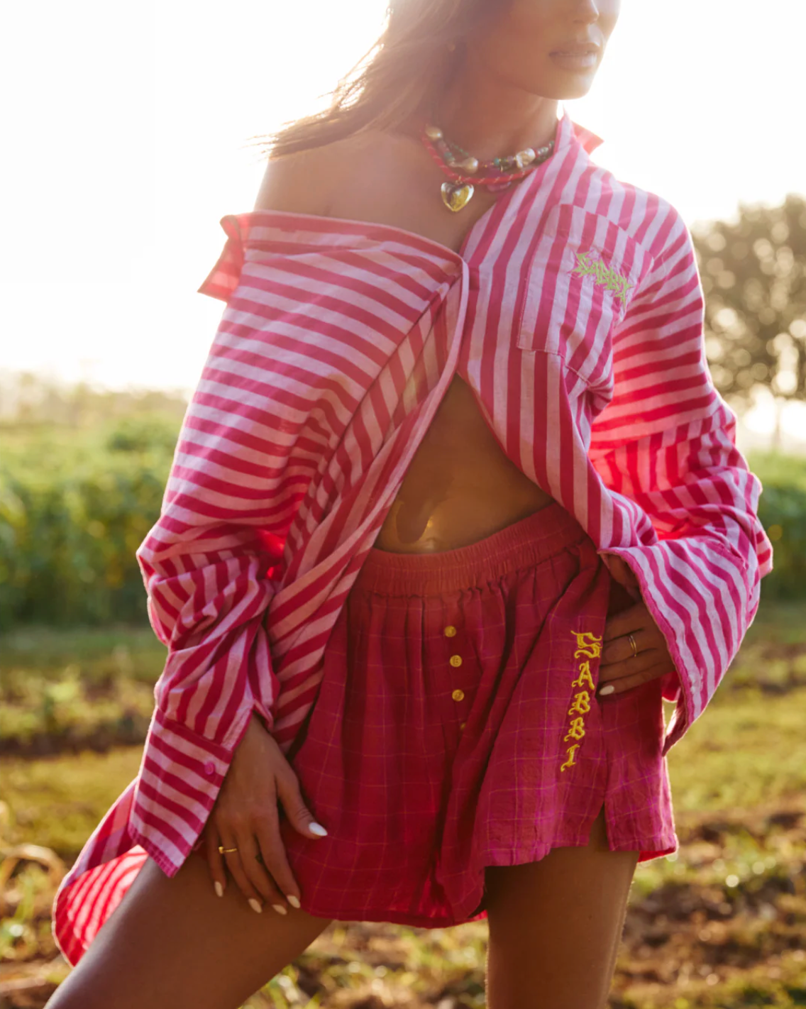 The Linen Boxer Shorts - Pink