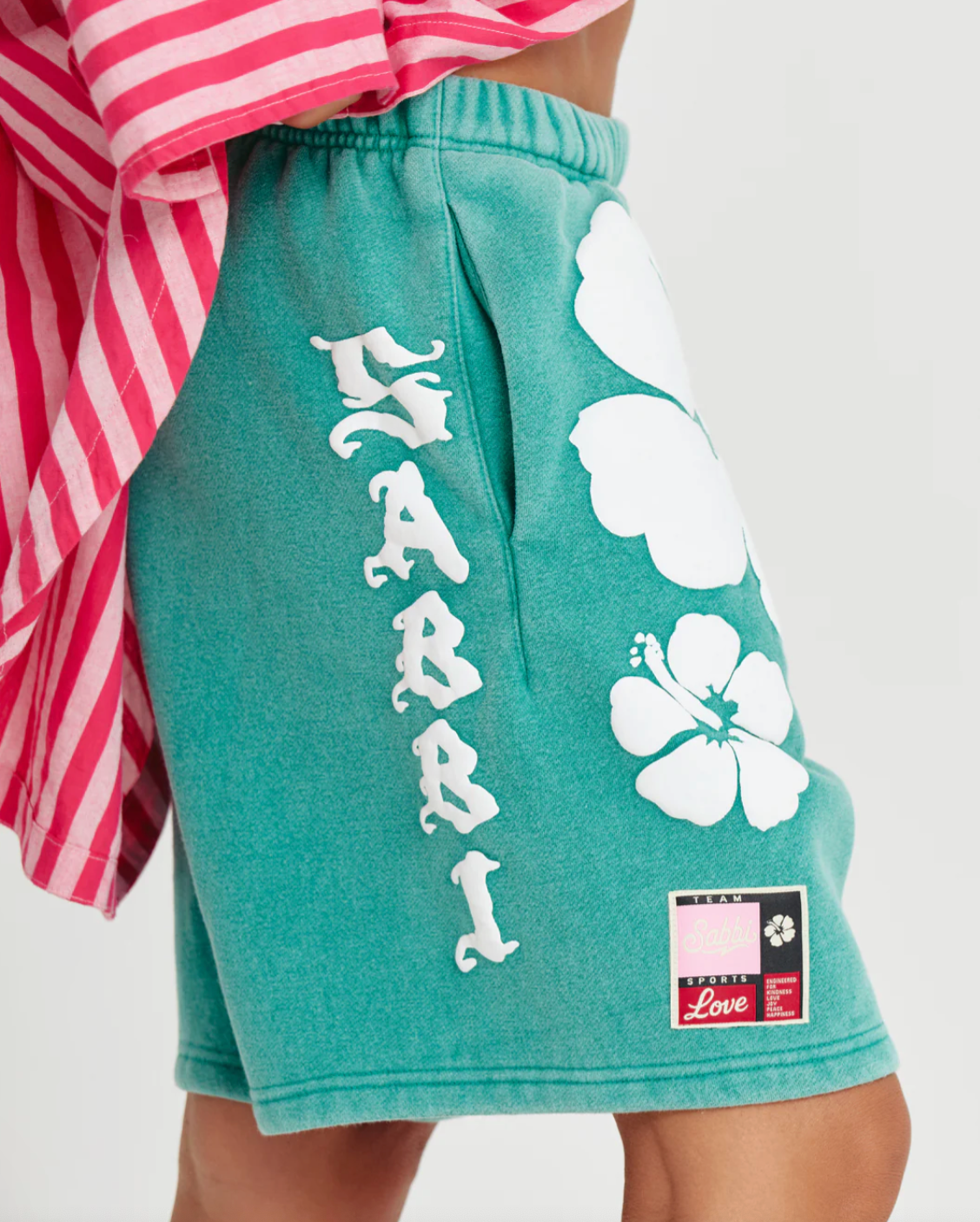 The Happy Hibiscus Shorts - Green