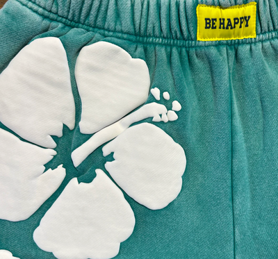 The Happy Hibiscus Shorts - Green