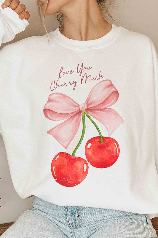 LOVE YOU CHERRY MUCH Graphic Sweatshirt