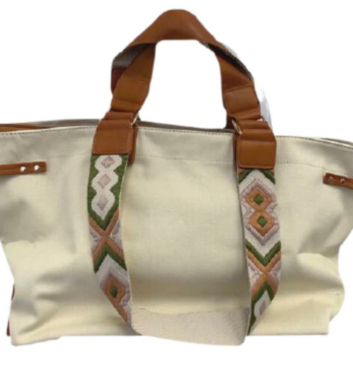 Double Handle Canvas Cinched Tote